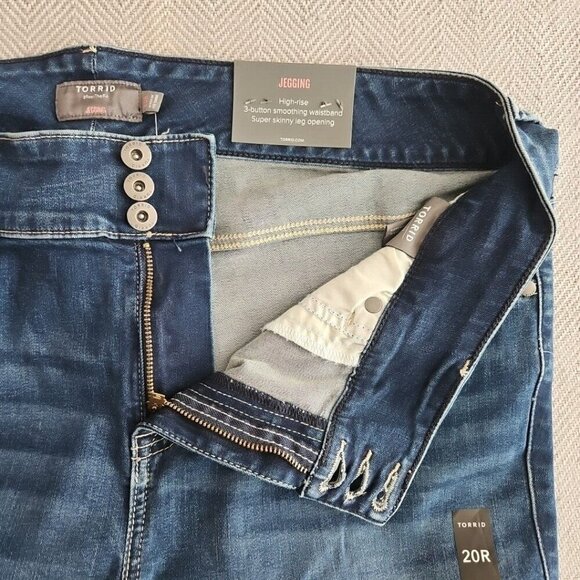 Torrid Jeans Women's 20R Super Soft High Rise Jegging Dark Wash New With Tags - Picture 11 of 16